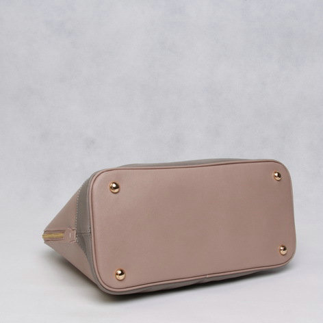2014 Prada Lizard Leather Two-Handle Bag BL847B pink&darkgrey for sale